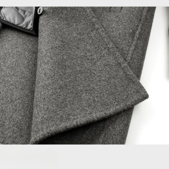 Light Luxury - Men's Mid-length Double-sided Wool Down Jacket - Picture 11 of 16